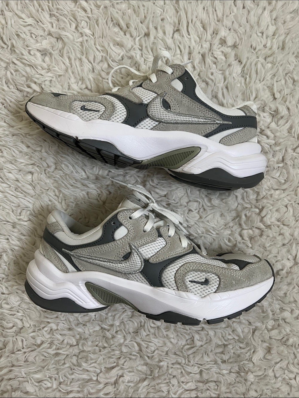 Nike AL8 Sneakers Womens White Gray Sporty Running Gym